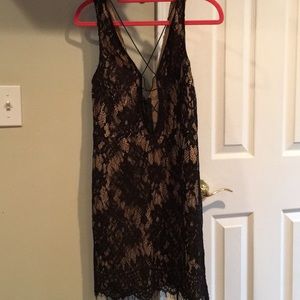 Black lace dress